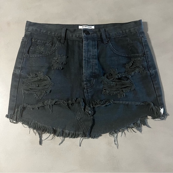 ONE TEASPOON Junkyard Denim Skirt - Picture 2 of 9